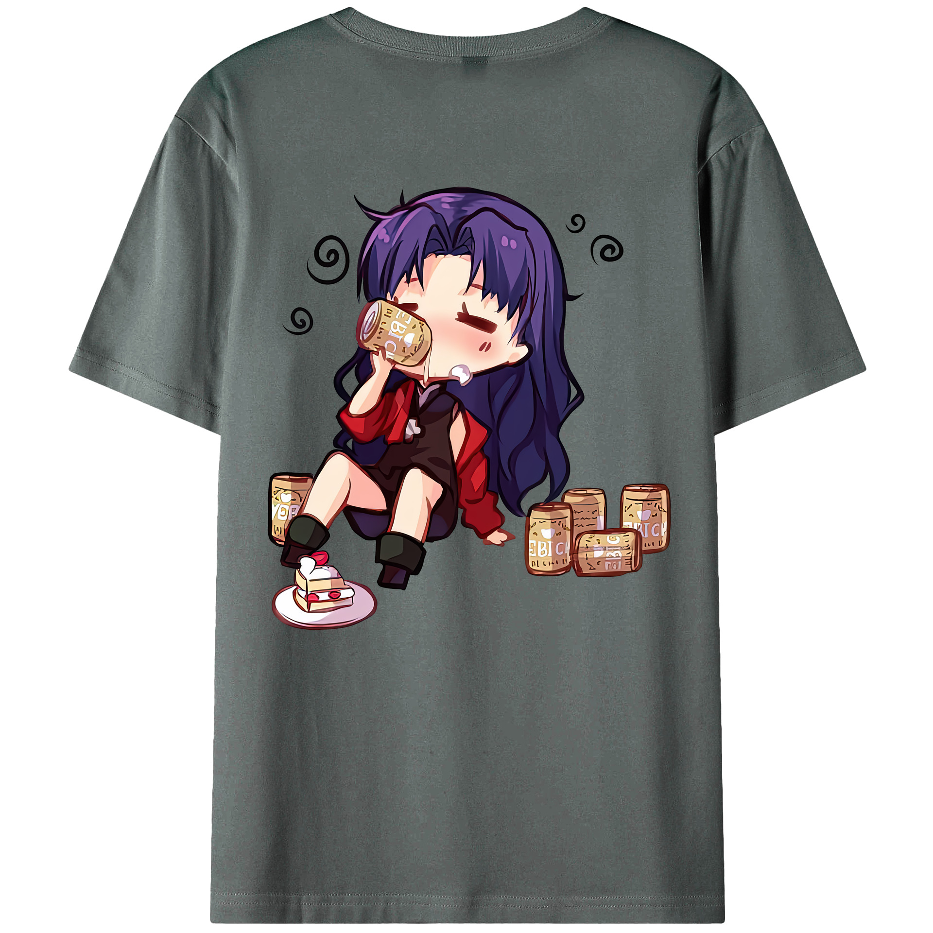 （画像用） EVA 新世紀エヴァンゲリオン 綿100％ メンズ半袖Tシャツ（バックプリント） 通気性